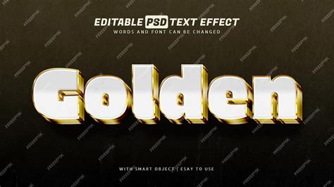 Premium Psd Golden 3d Text Effect Editable