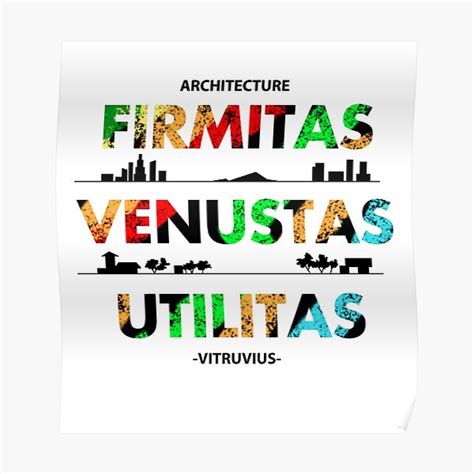 Architecture Firmitas Venustas Utilitas Poster For Sale By