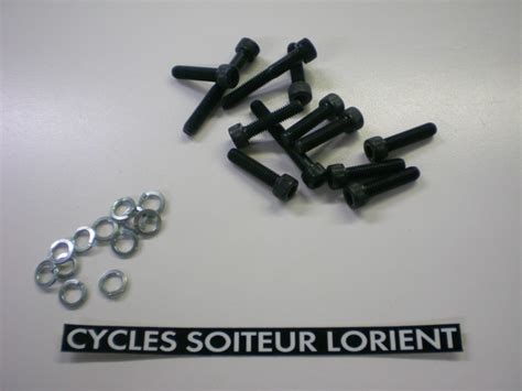 Kit Vis Acier Noir Carter Kick MBK Scooters Cycles Soiteur