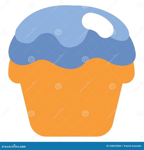 Blueberry Muffin Icon Stock Vector Illustration Of Vector 258925584