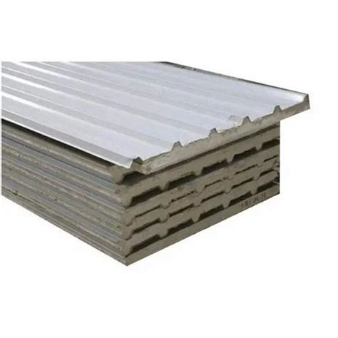 Galvanised White PUF Roof Sheets For Cold Insulation Thickness 50 Mm