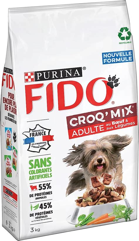 Fido Croq Mix Adulte B Uf Et L Gumes Croquettes Pour Chiens