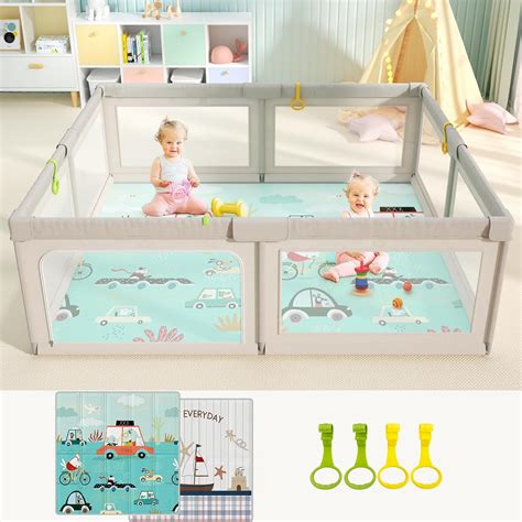 Uanlauo Playpen With Mat X X Inch Baby Playpen Extra Large