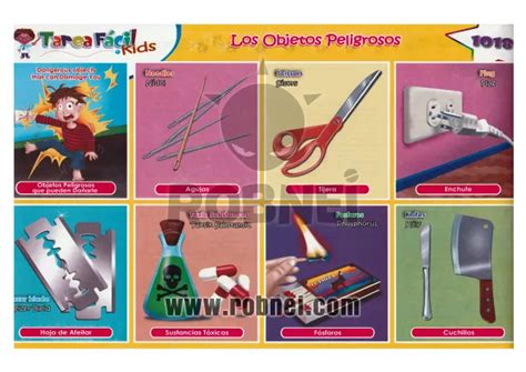 Descargar Lamina Escolar De Los Objetos Peligrosos Robnei