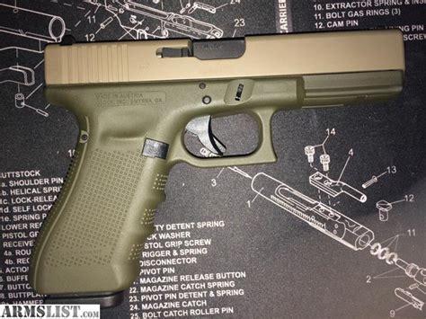 ARMSLIST For Sale Glock 17 Gen 4 FDE OD Green Cerakote