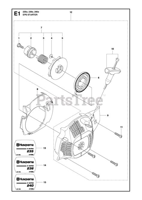 Husqvarna 235 Husqvarna Chainsaw Sn 20101400001 20144000000 Starter Parts Lookup With