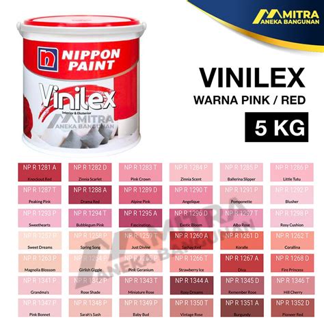 Jual CAT TEMBOK NIPPON PAINT VINILEX 5 KG EKSTERIOR INTERIOR WARNA