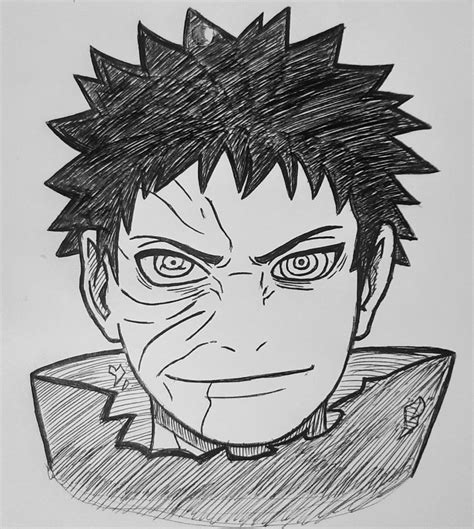 Obito Uchiha sketch : r/Naruto