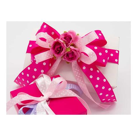 Satin Ribbon Dots Packara