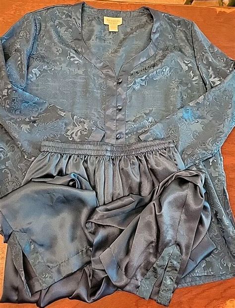 Euc Vintage Victorias Secret Gold Label Satin Pajama … Gem