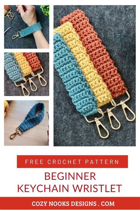 Beginner Keychain Wristlet Yarn Busting Pattern Summer Crochet