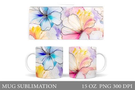 Flowers Mug Wrap Sublimation Graphic By Shishkovaiv Creative Fabrica