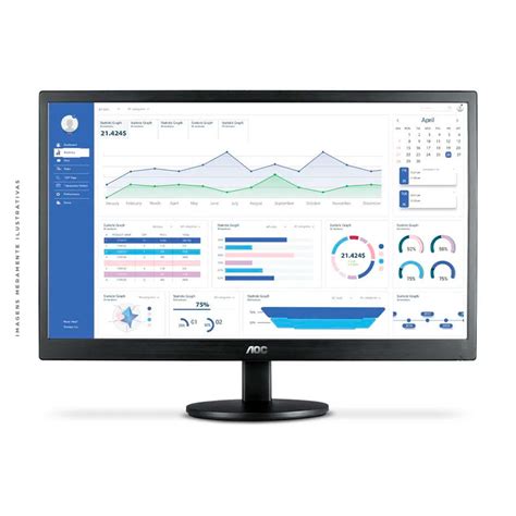 Monitor AOC 15 6 HD 60Hz VGA LED Preto E1670SWU WM