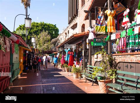 Street Market In Los Angeles Market Booths On Olvera Street In Los