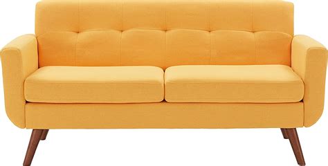 Tbfit 65 W Loveseat Sofa Mid Century Modern Decor Love Seat Couch Button Tufted