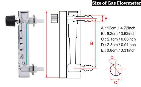 Hilitand Lzq 5 Flowmeter 25 25lpm Gas Flow Meter Acrylic Flow Meter With Control Valve Gas Flow