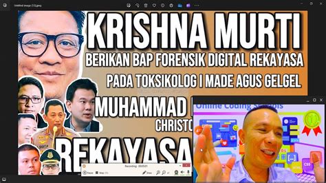 Krishna Murti Berikan Bap Digital Forensic Rekayasa Kepada I Made Agus