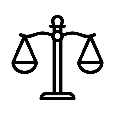 Scales Icon For Measuring The Mass Of Objects Or Representing Court