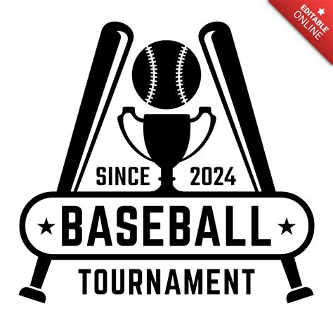 Baseball Tournament Logo Design Template Free Design Template