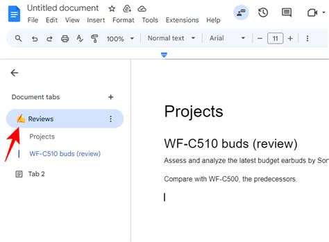 Cara Mengatur Google Docs Dengan Tab