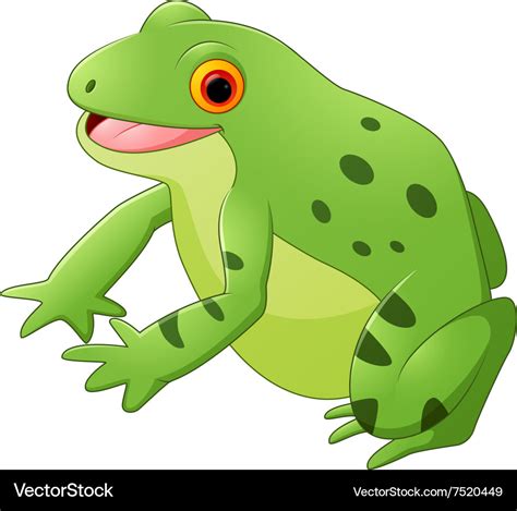 Cartoon Happy Frog Royalty Free Vector Image VectorStock