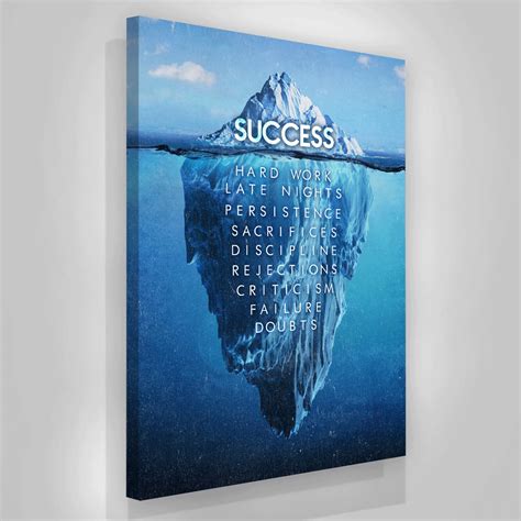 Iceberg Success Canvas Print Motivational Wall Art Office Etsy