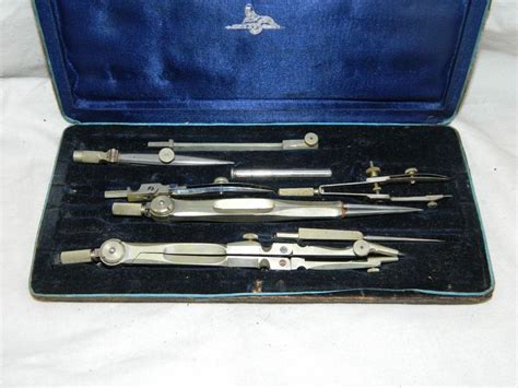 Vintage Drafting Tool Set In Cases 11 Pieces Drafting Tools