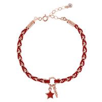 Knitted Thread Enameled Star Figured Silver Bracelet Price Ametist