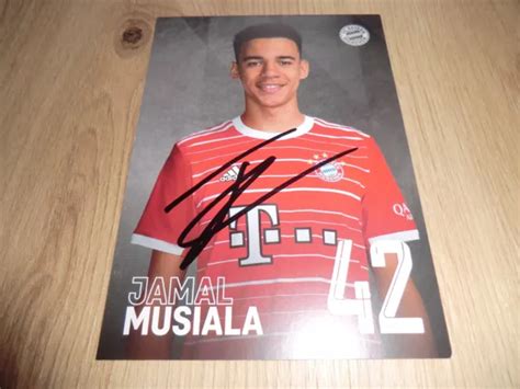 AUTOGRAMMKARTE JAMAL MUSIALA FC Bayern München 2022 2023 EUR 12 99