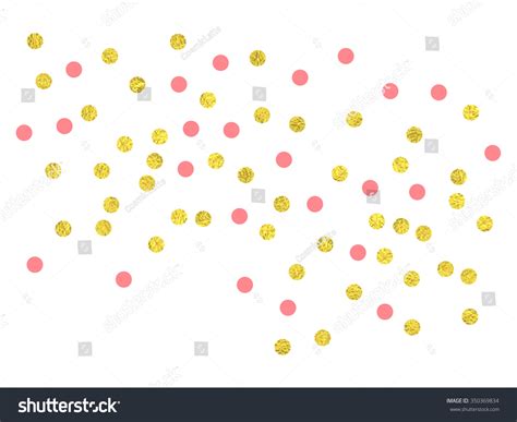 Gold Pink Confetti Clip Art Abstract Stock Vector Royalty Free