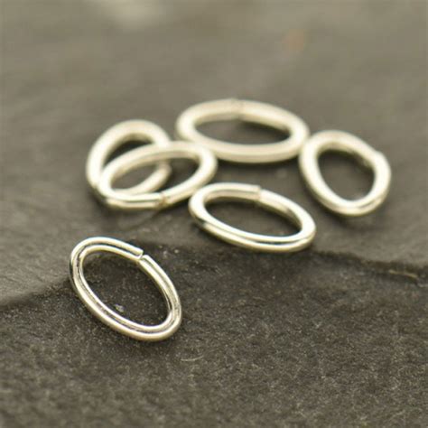 Sterling Silver Jump Rings - 6mm Oval