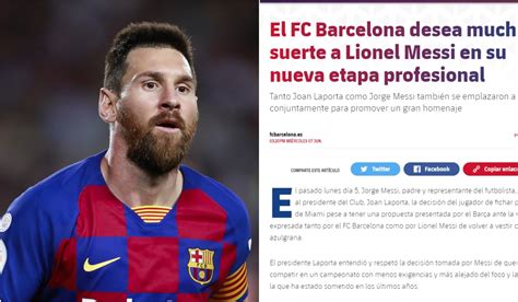 Él tuvo oferta para volver Barcelona le responde a Messi por fichaje