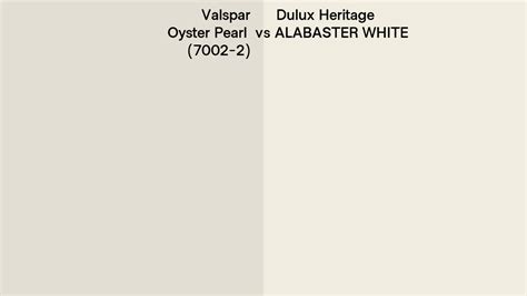 Valspar Oyster Pearl 7002 2 Vs Dulux Heritage Alabaster White Side By Side Comparison