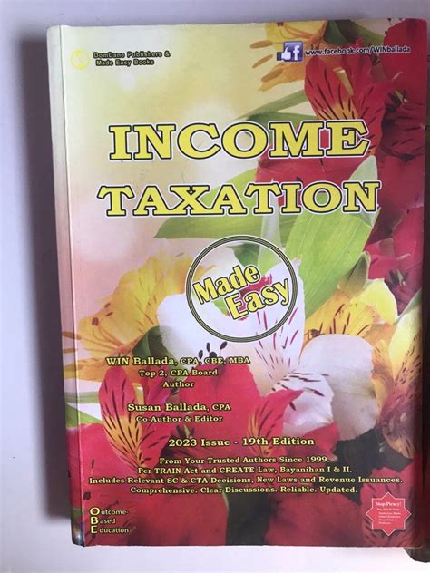 Income Taxation By Win Ballada 2023 Edition Hobbies And Toys Books