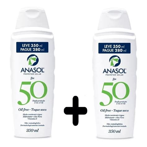 Protetor Solar Anasol Toque Seco Fps50 350 Ml Kit 2 Frascos