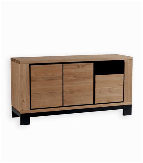 Bahut Pin Massif 3 Portes FOX Cocktail Scandinave