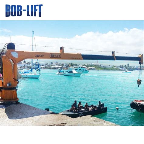 Bob Lift Kg Marine T Ton Boat Telescopic Boom Ship Crane