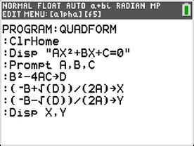 Program The Quadratic Formula On The TI 84 Plus CE TI84CalcWiz