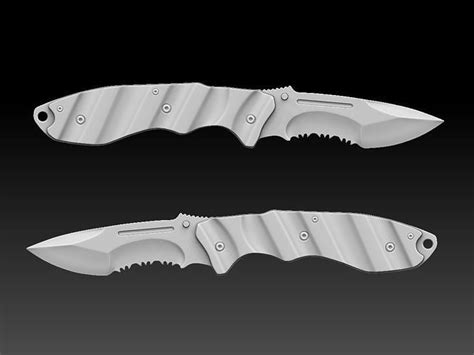 Combat Tactical Knife Printable 2 3D model 3D printable | CGTrader