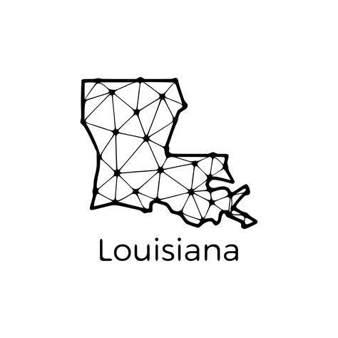 Premium Vector Louisiana State Map Polygonal Illustration Made Of Lines And Dots Isolated On