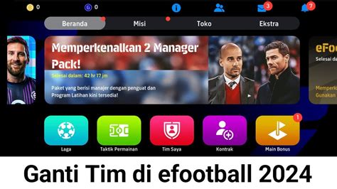 TUTORIAL CARA GANTI KLUB DI EFOOTBALL 2024 MOBILE YouTube