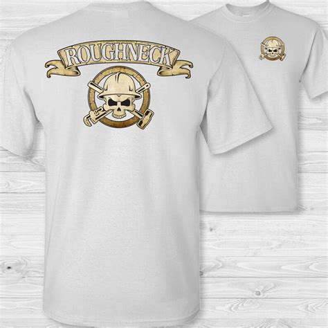 Mens Roughneck Skull And Crossbones T Shirt Oil Worker Etsy Uk