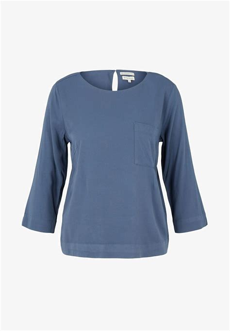 Tom Tailor Easy Shape Blouse Stormy Sea Blue Bleu Zalando Fr