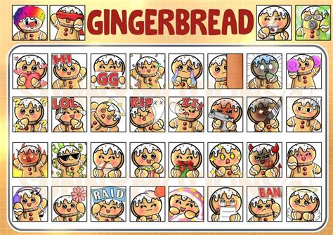 Cute Chibi Kawaii Gingerbread Christmas Twitch Discord Mixer Youtube