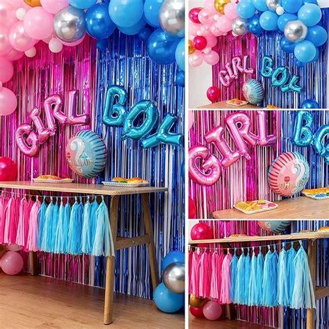 Pezzi Gender Reveal Decorazioni Forniture Per Feste Palloncini Per