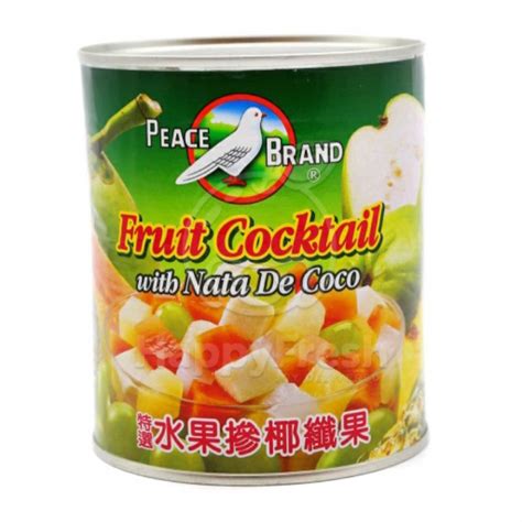 Clear Stock ~ Expired 01 01 2024~ Peace Brand Fruit Cocktail With Nata De Coco Berat Dlm Tin