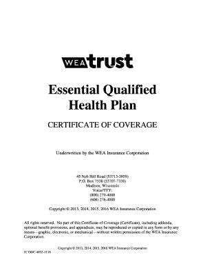 Fillable Online Underwritten By The Wea Insurance Corporation Fax Email