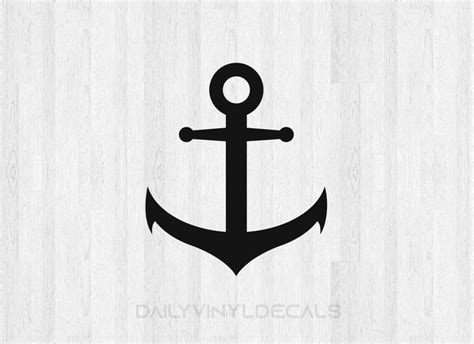 Anchor Decal Ship Anchor Sticker Boat Anchor Silhouette Ship Decal