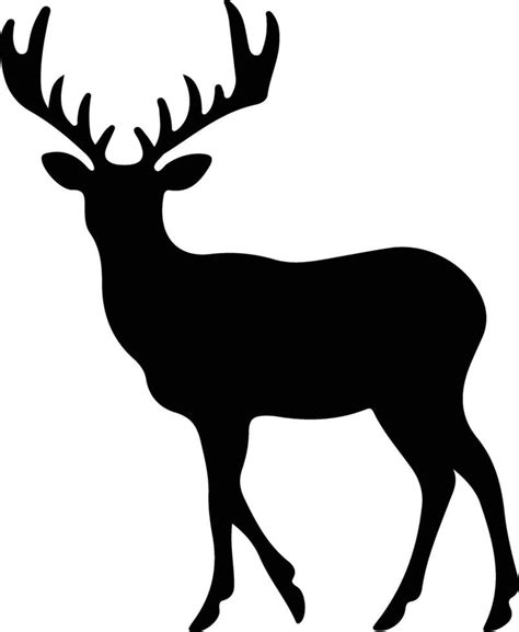 Reindeer black silhouette 38102247 Vector Art at Vecteezy