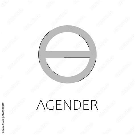 Stockvector Agender gender vector symbol. Genderless sign, icon of ...